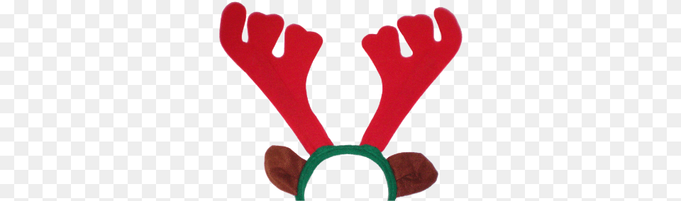 Reindeer Antlers Reindeer Horns Transparent, Clothing, Glove, Person, Toy Png Image