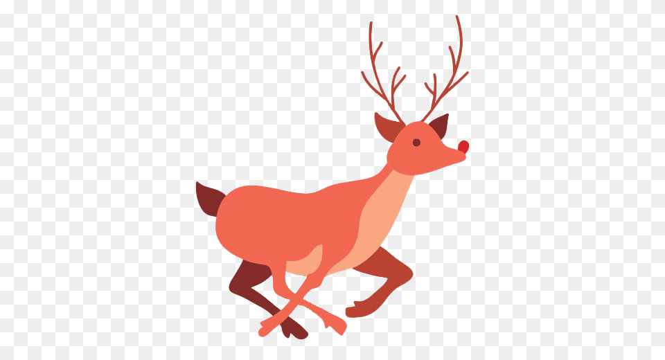 Reindeer Cartoon Running 01 U0026 Svg Vector File Renos Rojos En, Animal, Deer, Mammal, Wildlife Free Png Download
