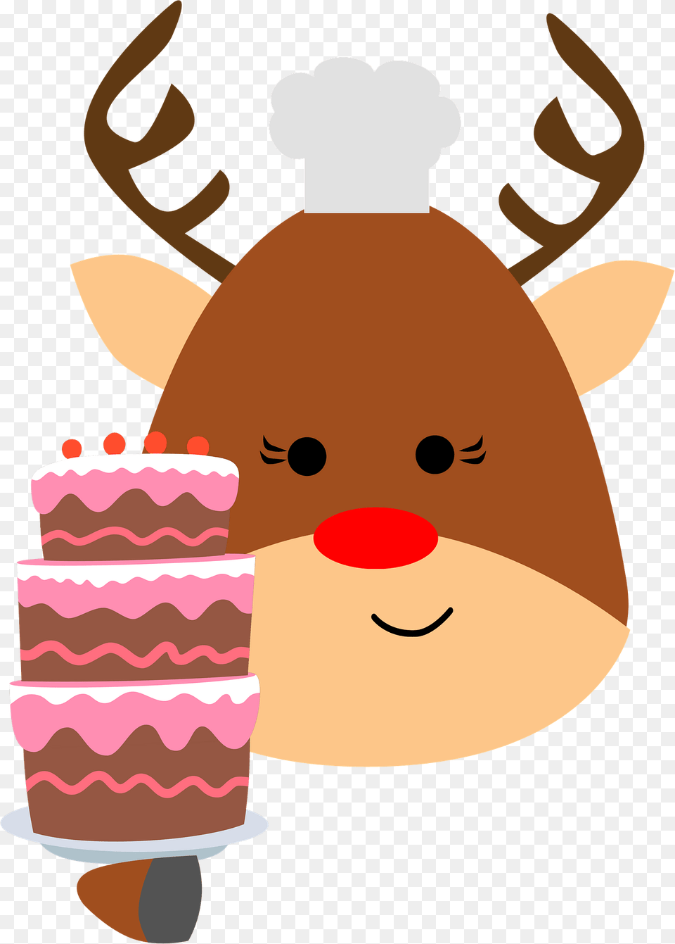 Reindeer Chef Clipart, Cream, Dessert, Food, Ice Cream Png Image