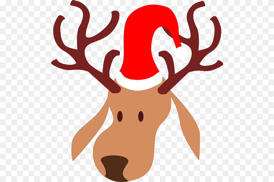 Reindeer Christmas Holiday Merry Christmas Santa Reindeers Thank You, Animal, Deer, Mammal, Wildlife Png