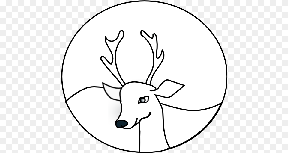 Reindeer Clipart Black And White Worried Boy Clipart Black And White, Animal, Deer, Mammal, Wildlife Free Transparent Png