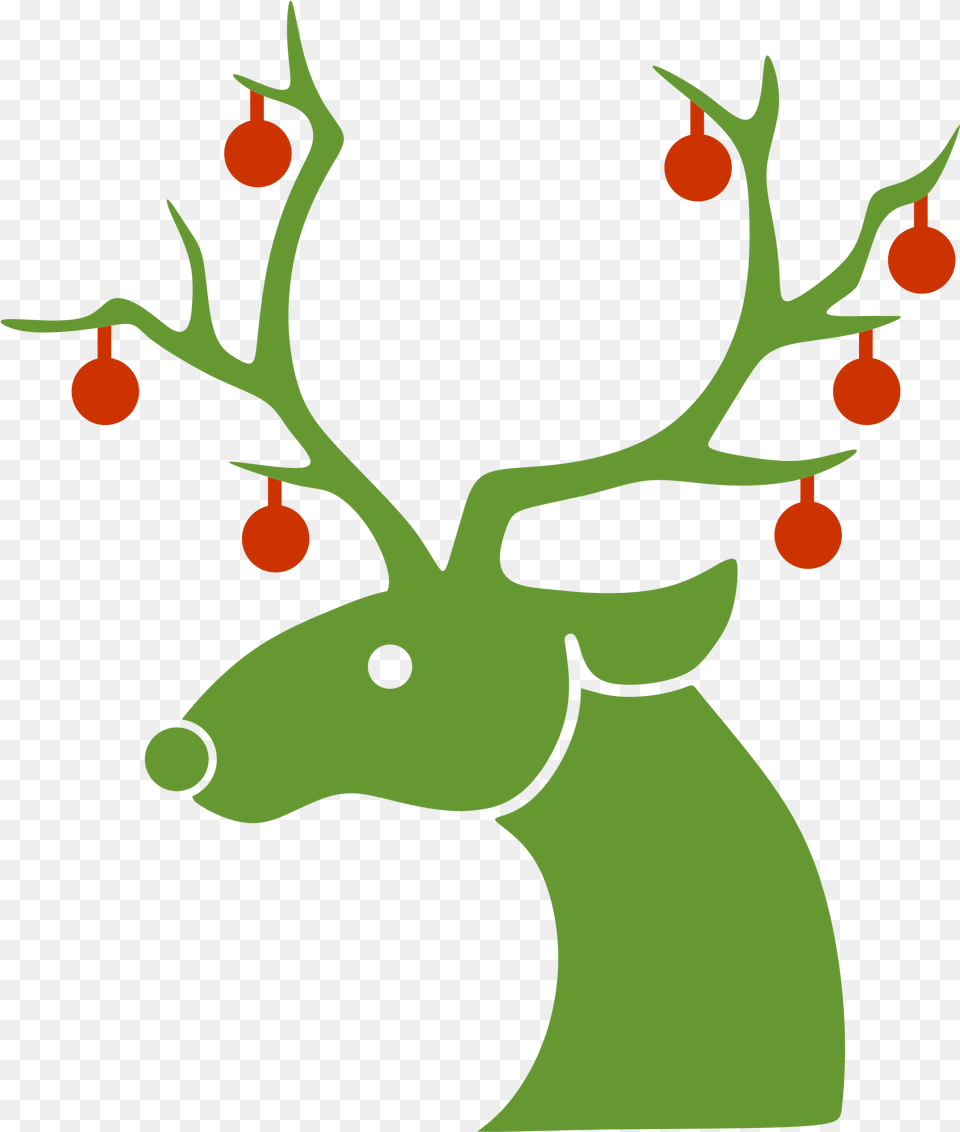 Reindeer Clipart Christmas Clipart Reindeer Silhouette, Animal, Deer, Mammal, Wildlife Png Image