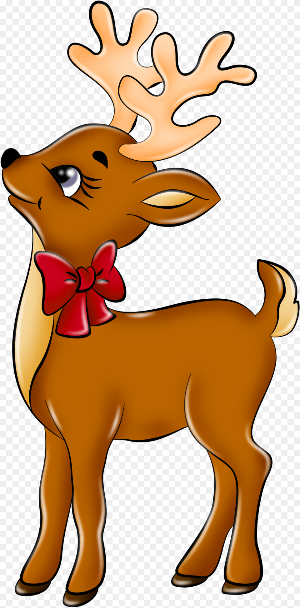 Reindeer Clipart Reindeer Drawing Cute, Animal, Deer, Mammal, Wildlife Png