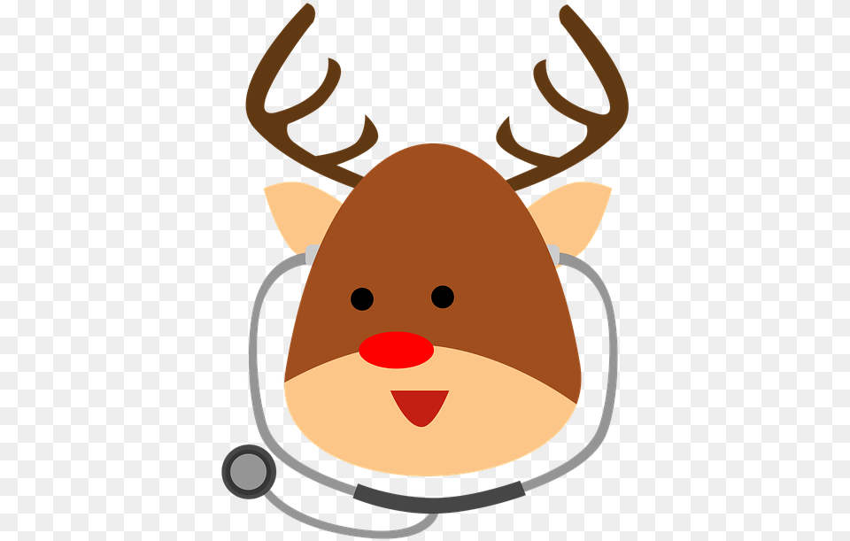 Reindeer Doctor Animal Antlers, Deer, Mammal, Wildlife, Clothing Png Image