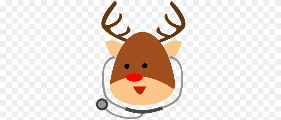 Reindeer Doctor Animal Antlers Healthcare Holidays, Deer, Mammal, Wildlife, Antler Free Png Download