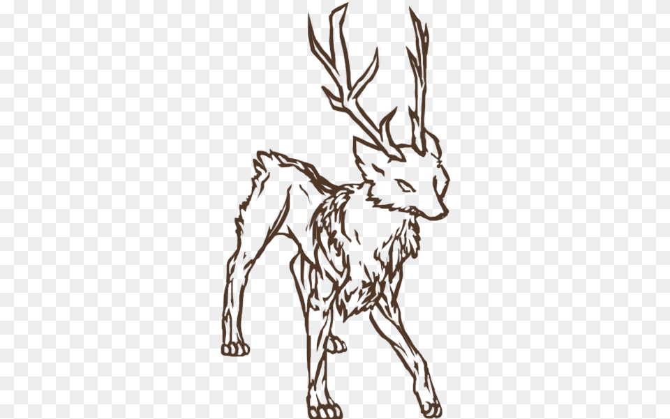 Reindeer Dog Drawing Clip Art Outline Wolf Drawing, Wood, Person Png