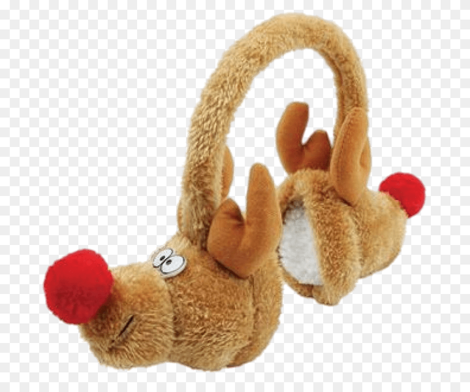 Reindeer Earmuffs, Plush, Toy Free Png