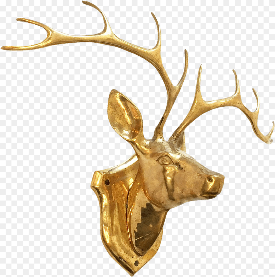 Reindeer Elk Antler Brass Reindeer, Animal, Deer, Mammal, Wildlife Free Png