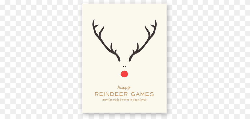 Reindeer Games Holiday Greeting Card Pencil, Animal, Antler, Deer, Mammal Free Png Download