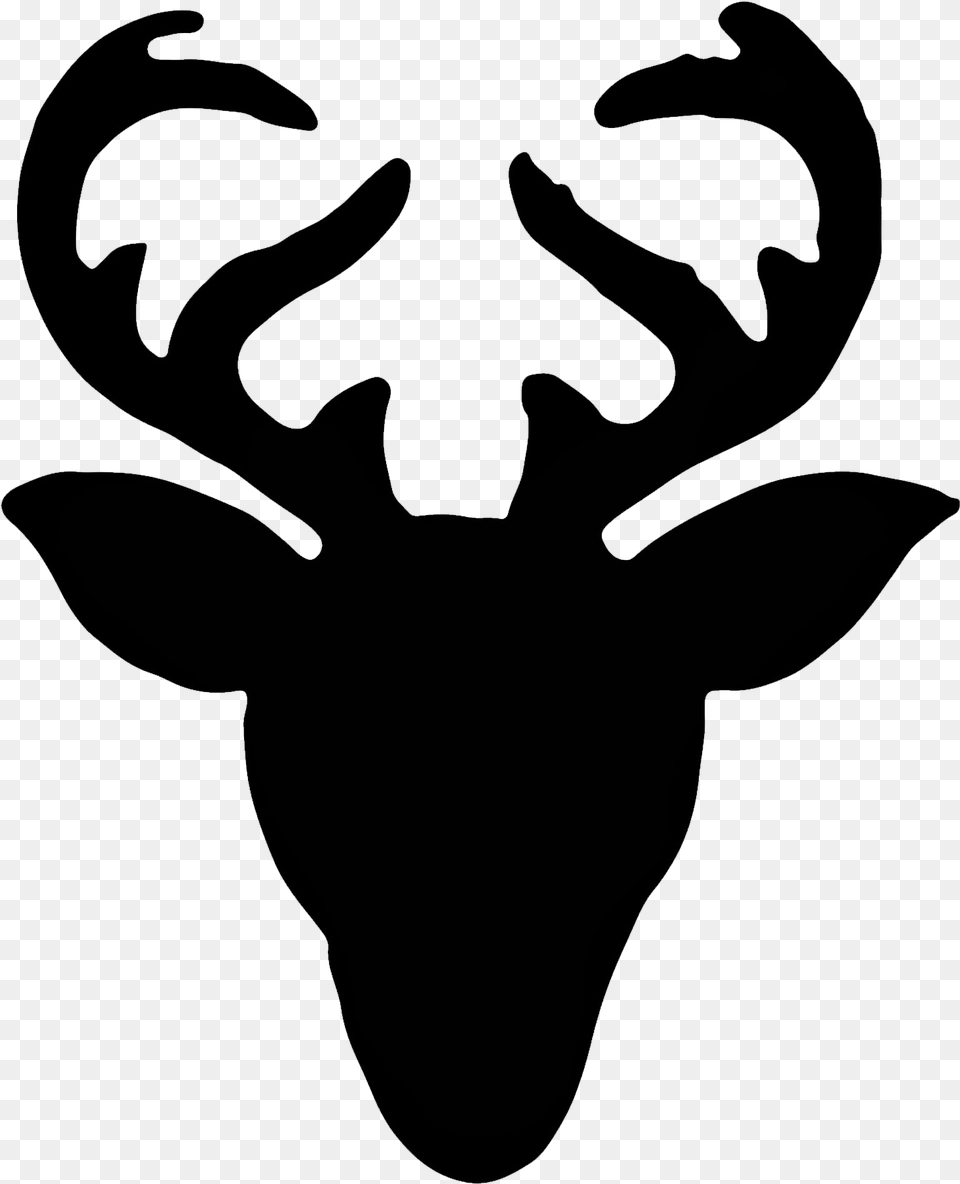 Reindeer Head Silhouette Clipart, Stencil, Person Png Image