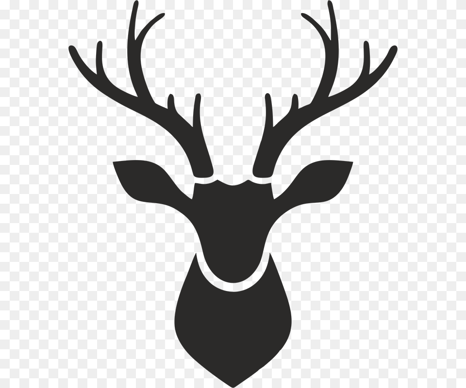 Reindeer Moose Vector Graphics Stencil Fall Sayings Clipart Black And White, Animal, Deer, Mammal, Wildlife Free Png Download
