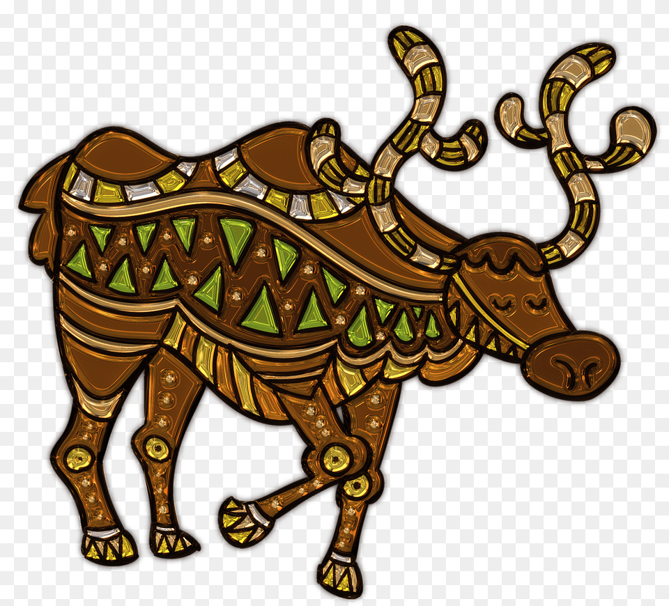 Reindeer Plastic Art, Animal, Bull, Mammal, Cattle Png