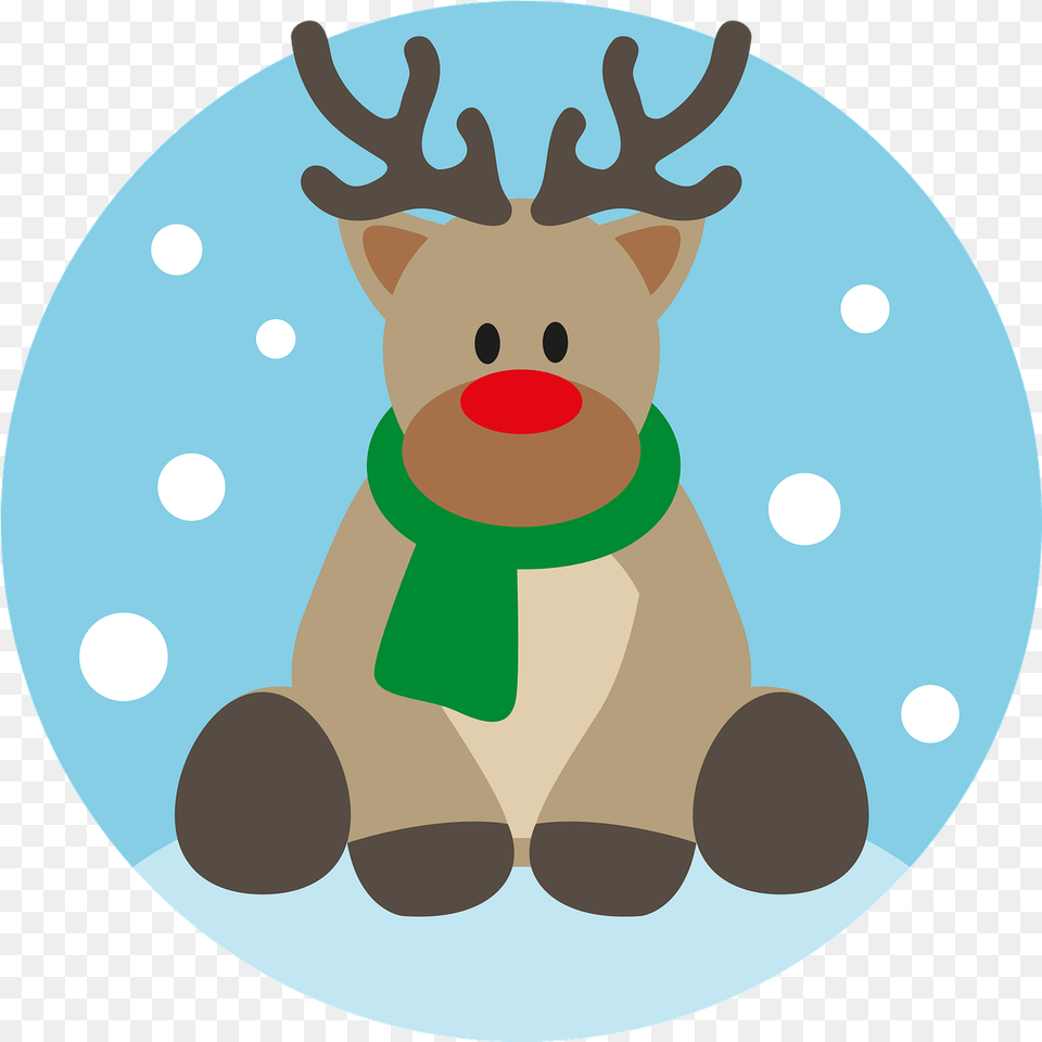 Reindeer Rudolph Christmas Vector Graphic On Pixabay Rodolfo El Reno, Animal, Deer, Mammal, Wildlife Free Png Download