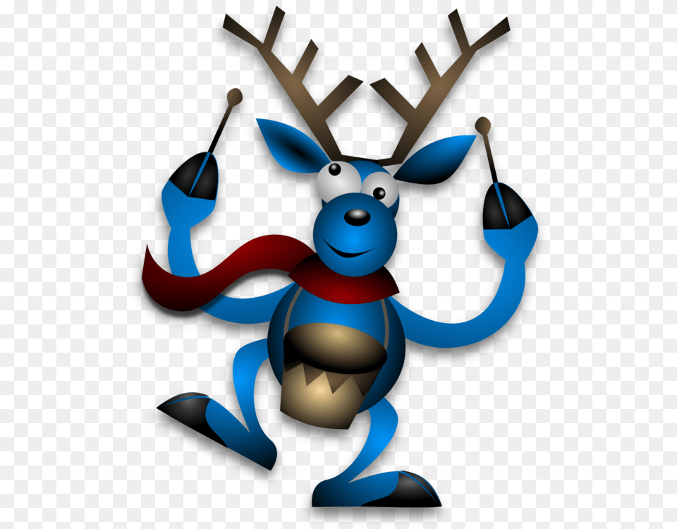 Reindeer Santa Claus Christmas Rudolph, Animal, Deer, Mammal, Wildlife Png Image