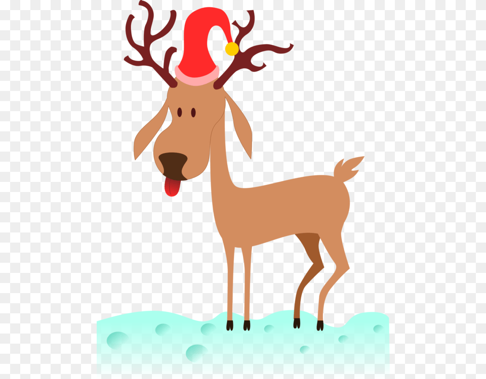 Reindeer Santa Claus Rudolph Clip Art Christmas, Animal, Deer, Mammal, Wildlife Free Png