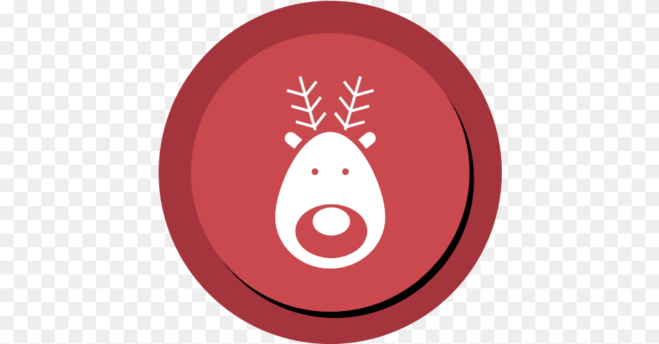 Reindeer Santa Winter Icon Christmas Vol 2, Logo, Disk Free Png Download