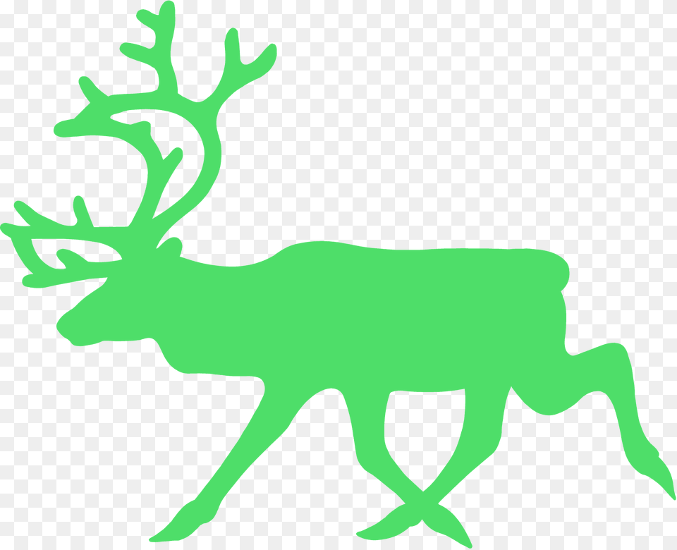 Reindeer Silhouette, Animal, Deer, Elk, Mammal Free Png Download