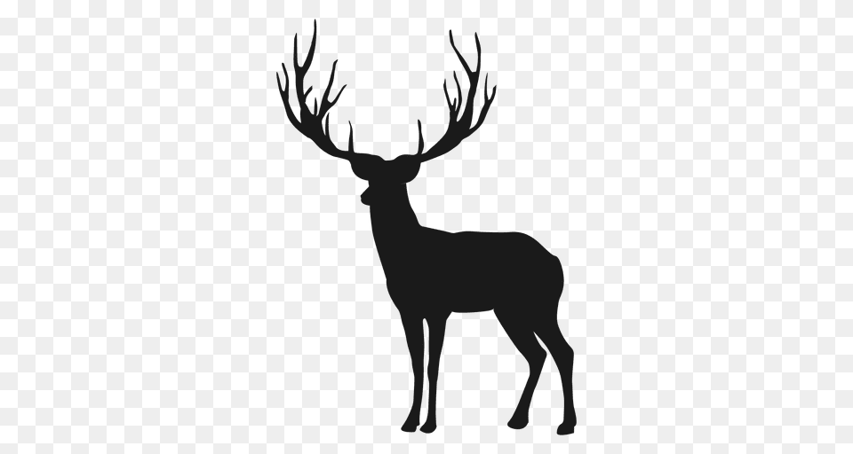 Reindeer Silhouette, Animal, Deer, Elk, Mammal Free Png