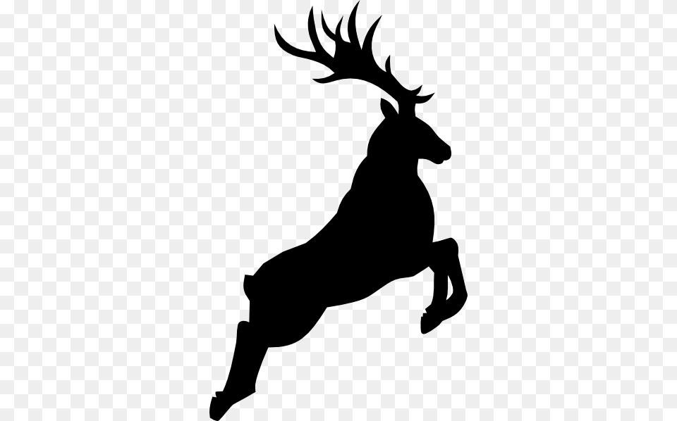 Reindeer Silhouette Clip Art, Stencil, Animal, Deer, Kangaroo Png Image