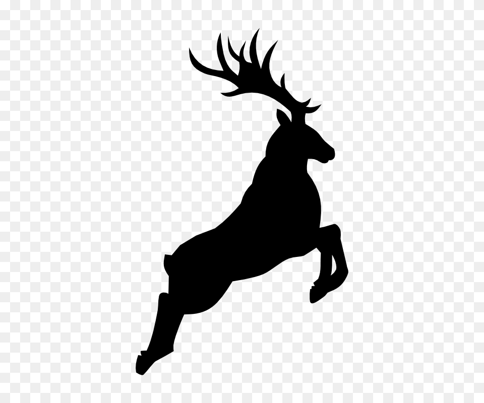 Reindeer Silhouette Clip Art Clip Art, Animal, Deer, Mammal, Wildlife Free Transparent Png