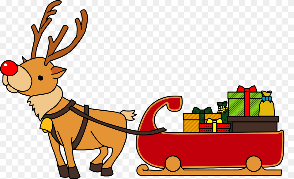 Reindeer Sled Clipart, Cartoon, Dynamite, Weapon, Outdoors Free Png Download