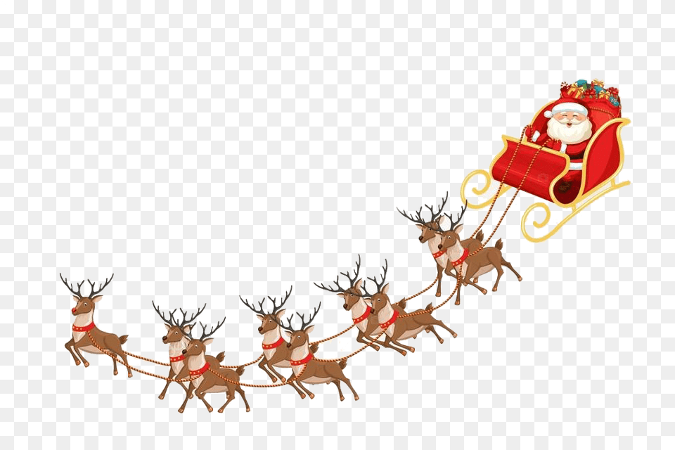 Reindeer Sleigh Clipart Transparent Background Reindeer Clipart, Outdoors, Nature, Sled, Dynamite Free Png