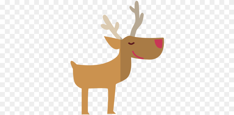 Reindeer Standing Flat Icon 10 Transparent U0026 Svg Christmas Deer Icon, Animal, Mammal, Wildlife, Elk Free Png Download