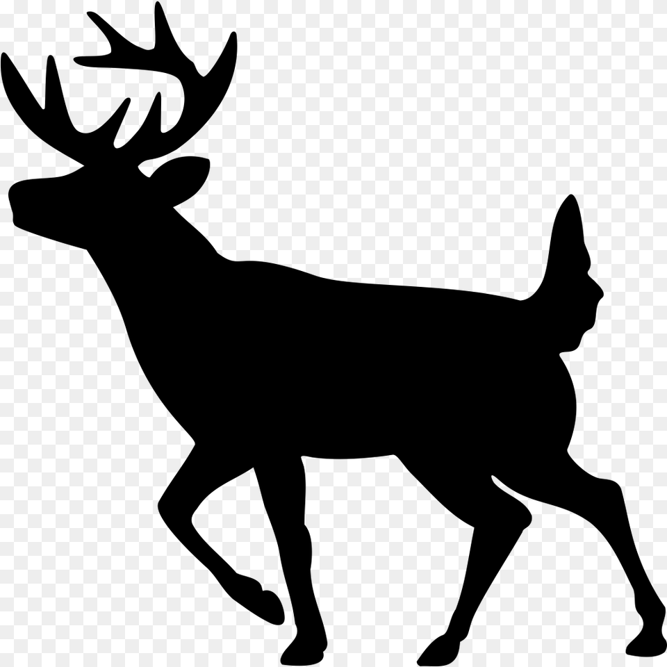 Reindeer Stock Photography Image Logo Silhouette Elk, Gray Free Png