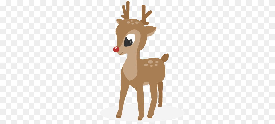 Reindeer Svg Cutting Files For Scrapbooking Cute Cut Cute Reindeer Transparent Background, Animal, Deer, Mammal, Wildlife Free Png