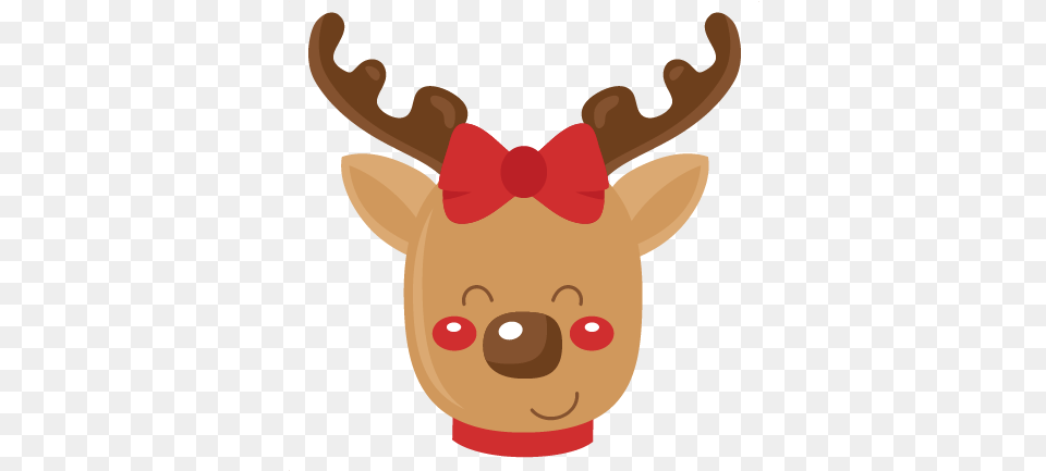 Reindeer Svg Scrapbook Cut File Cute Clipart Files For Cute Reindeer Christmas Clipart, Animal, Mammal, Wildlife, Deer Free Png Download