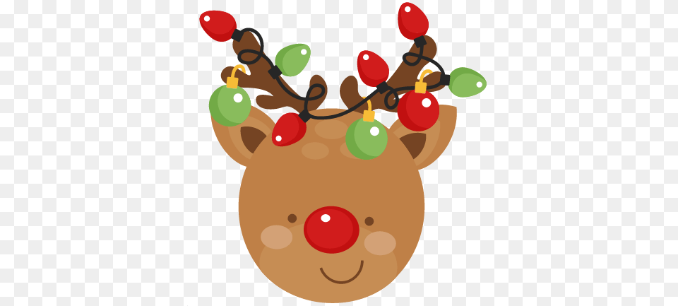 Reindeer Transparent 1 Cute Clip Art Christmas, Food, Fruit, Plant, Produce Free Png
