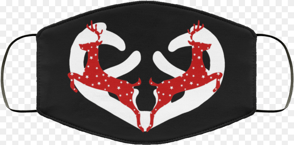 Reindeer Winter Christmas Gift Antlers Face Cheshire Cat Face Mask, Accessories, Bag, Handbag, Electronics Free Png Download