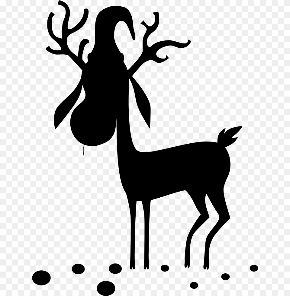 Reindeer With No Background, Gray Free Png Download