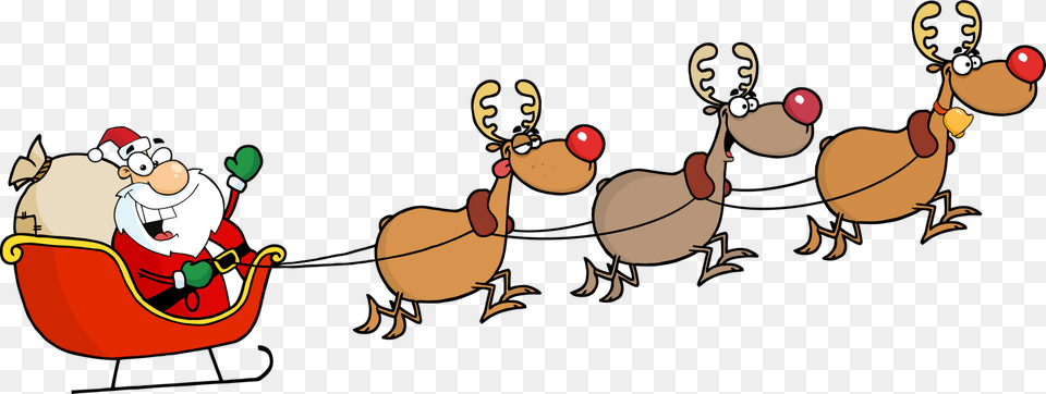 Reindeer With Santa Santa And Reindeer, Baby, Person, Face, Head Free Png