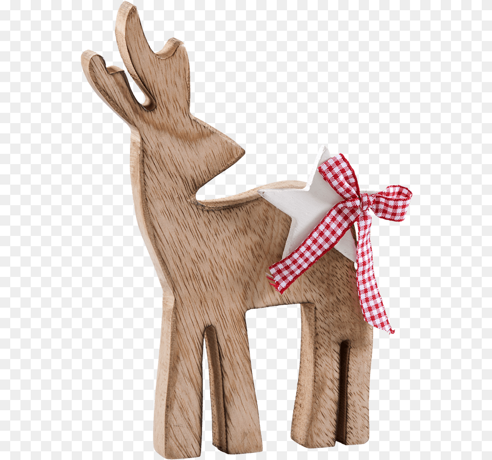 Reindeer With Star 787 Inch Reindeer, Plywood, Wood, Person Png Image