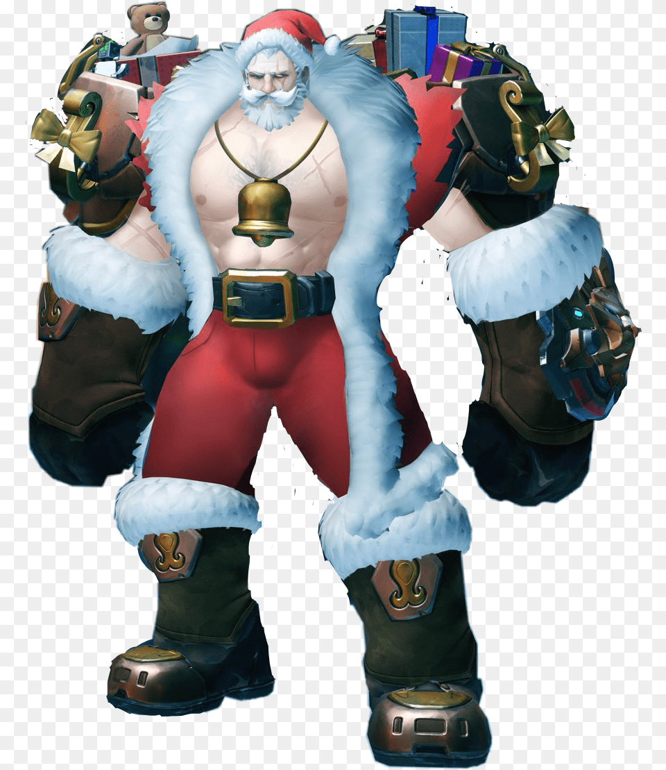 Reinhardt Overwatch Christmas Sticker By Lynfasjr01 Overwatch Reinhardt Christmas Skin, Clothing, Costume, Person, Face Free Transparent Png