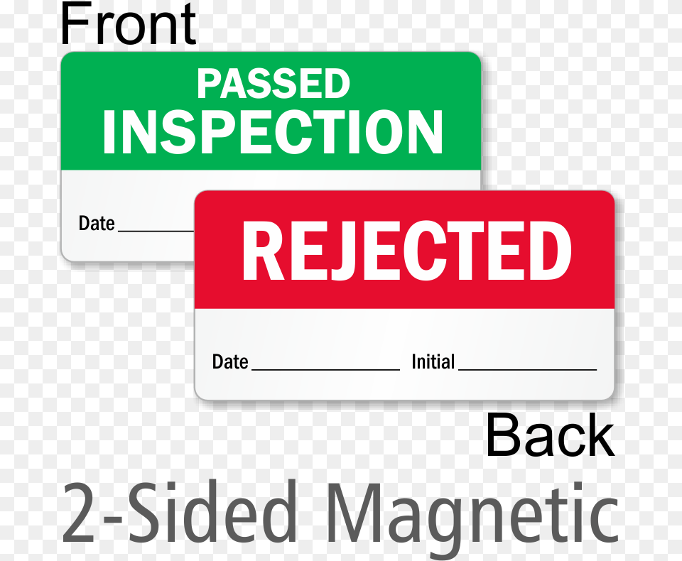 Rejected Passed Inspection 2 Sided Magnetic Status Passed Inspection Labels, Text Free Png