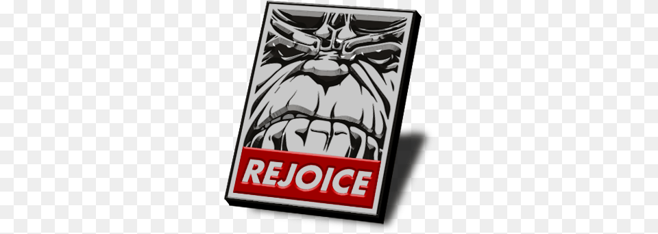 Rejoice Thanos Obey Pin Illustration, Emblem, Symbol, Logo, Person Png