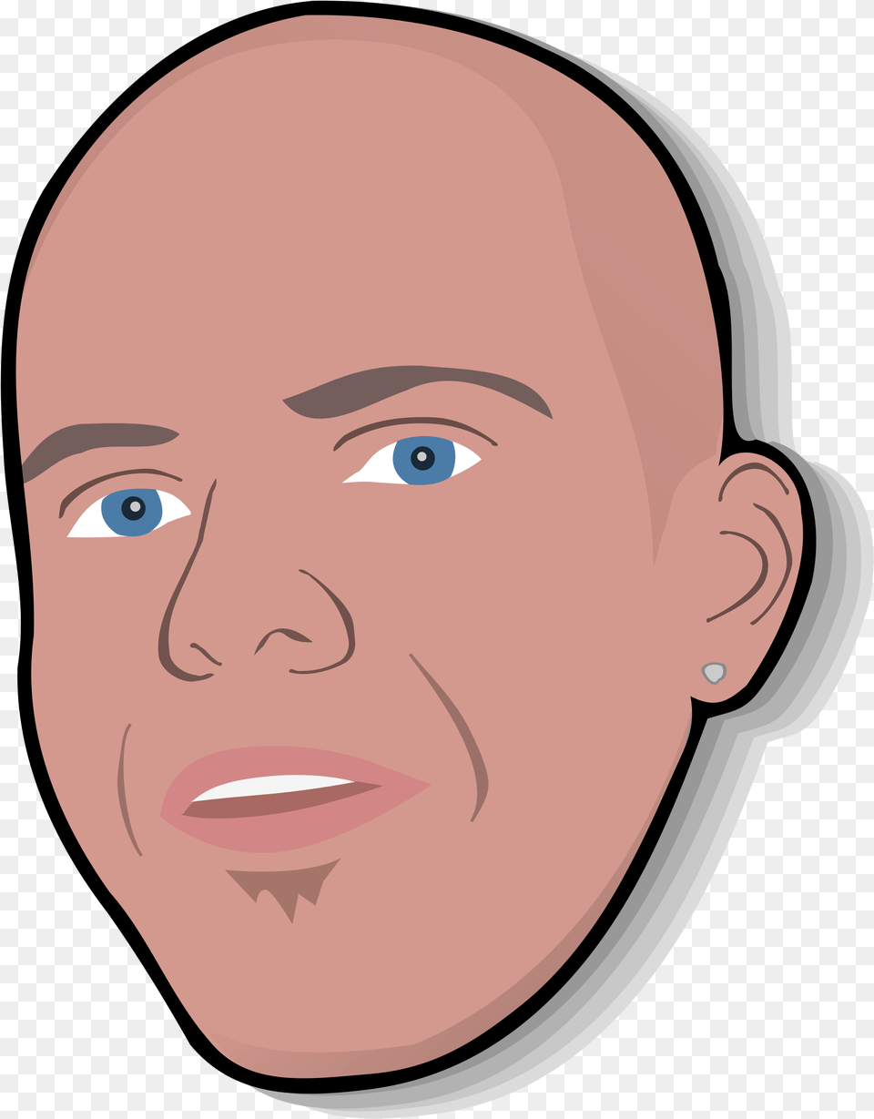 Rejon S Head Clip Arts No Hair Blue Eyes Male, Accessories, Photography, Person, Jewelry Free Png
