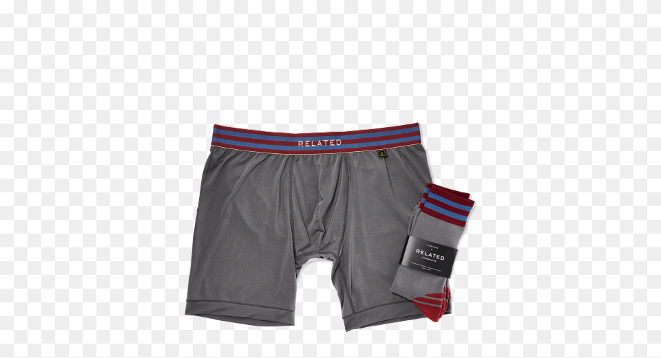 Related Garments Athletic Boxer Brief Sock Set Underpants, Clothing, Underwear, Shorts, Swimming Trunks Free Png Download