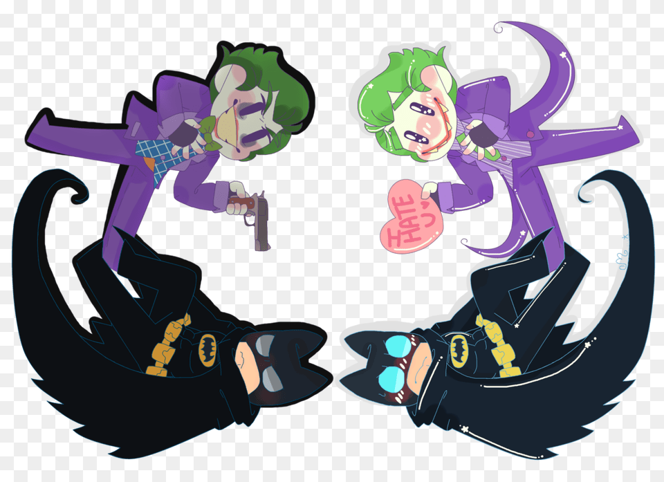 Related Cute Batjokes Joker And Batman, Face, Head, Person Png Image