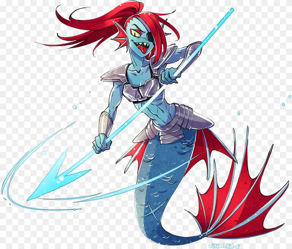 Related Undyne Fanart Anime Sketches Undyne Undertale Anime Style, Book, Comics, Publication, Adult Free Png Download