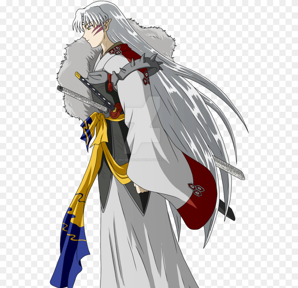 Related Wallpapers Lord Sesshomaru And Rin, Book, Comics, Publication, Adult Free Png
