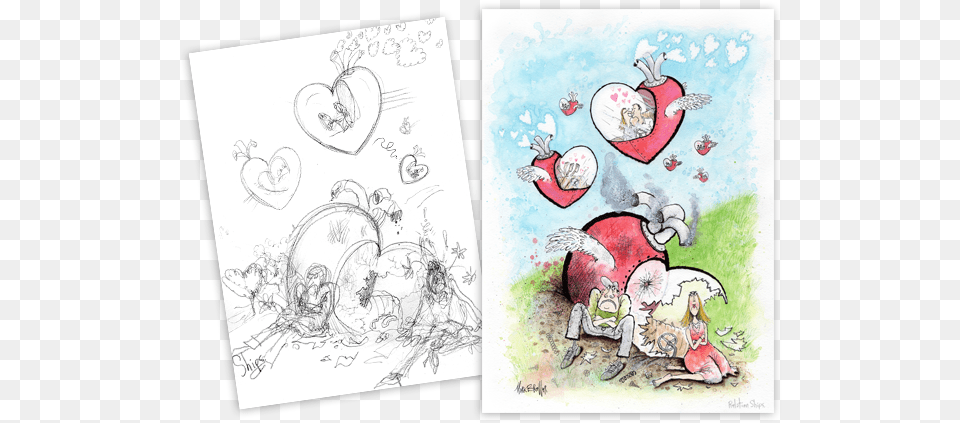 Relation Ships Illustration, Art, Drawing, Envelope, Greeting Card Free Png Download