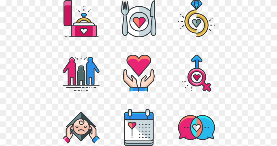 Relationship Icon Transparent Background, Cutlery, Face, Head, Person Png Image