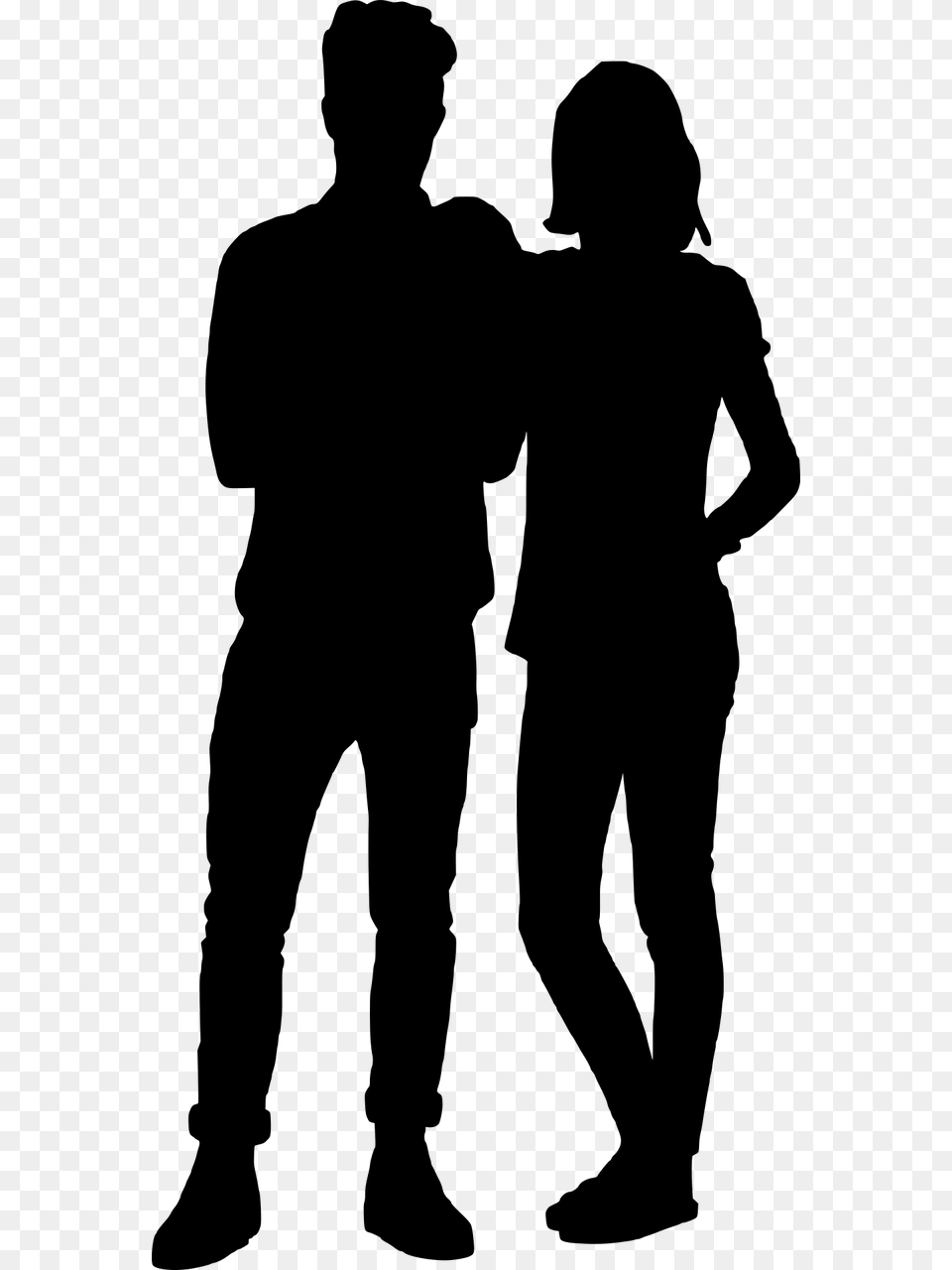 Relationship Men Women Picture Men And Women Silhouette, Gray Free Png Download