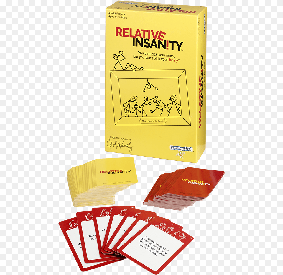 Relative Insanity Party Game, Box, Person, Text, Paper Free Transparent Png