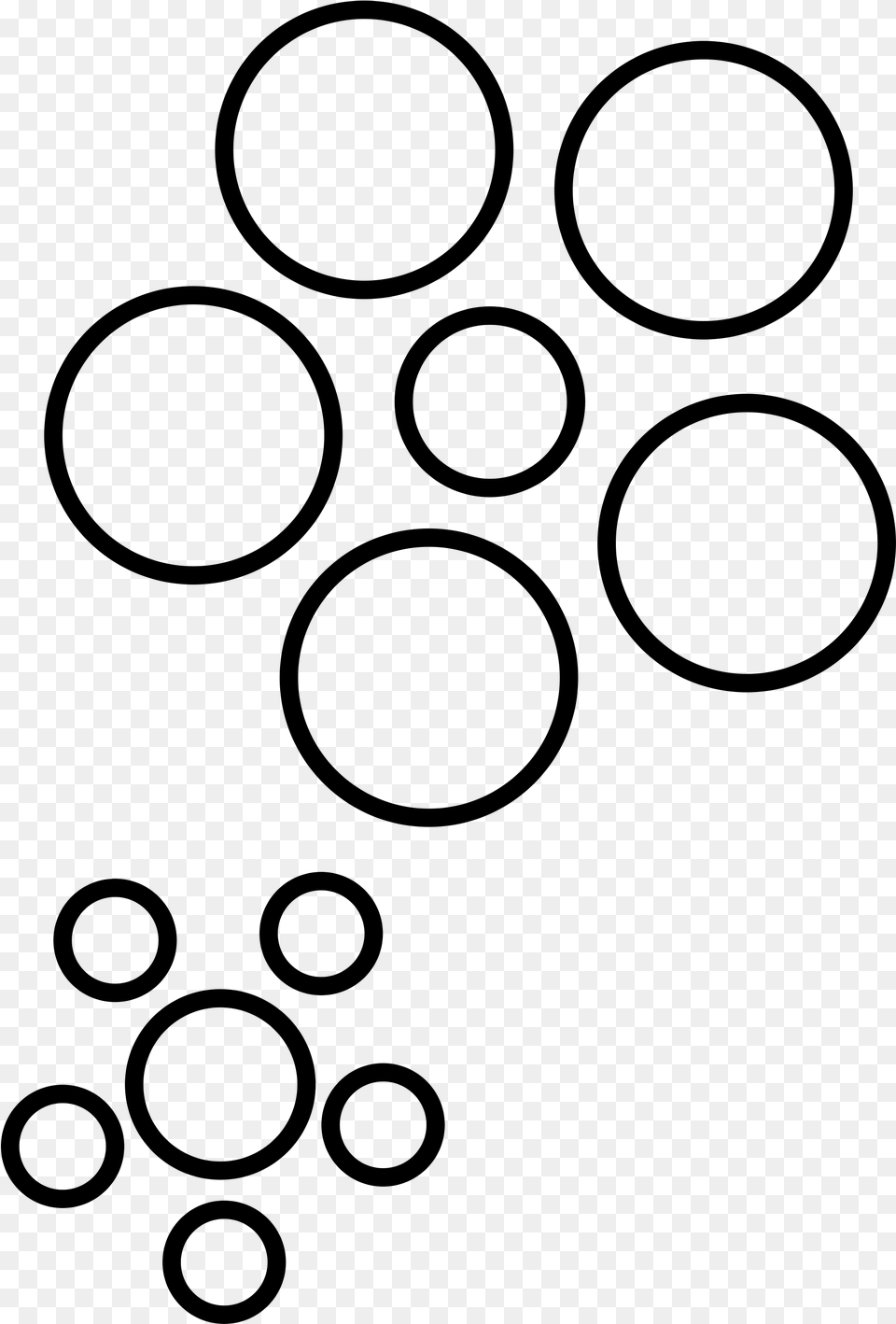 Relative Size Of Objects Ebbinghaus Illusion, Gray Free Png