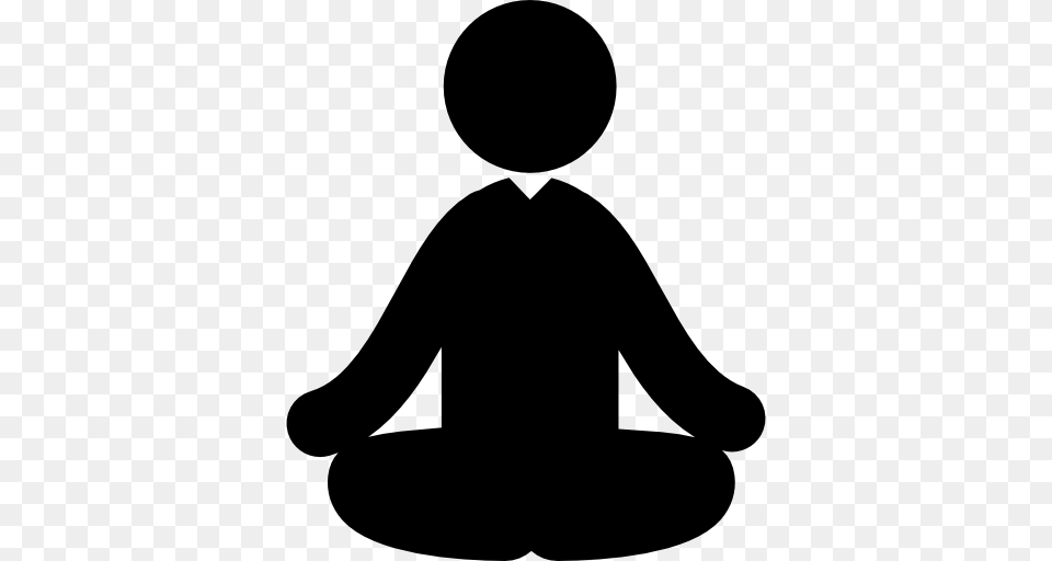 Relax Clipart Yoga Male, Gray Free Png