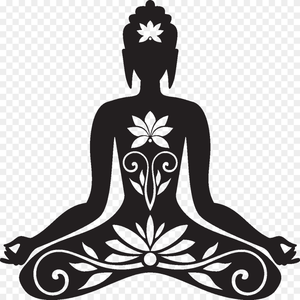 Relax Clipart Zen Yoga Symbols, Stencil, Person, Silhouette, Art Free Transparent Png